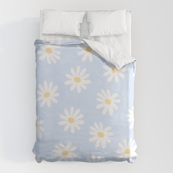 Daisies Baby Blue Duvet Cover Gallery Image 1