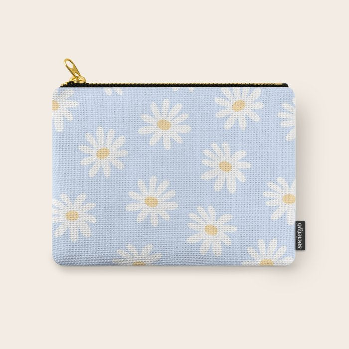 Daisies Baby Blue Carry All Pouch Gallery Image 1