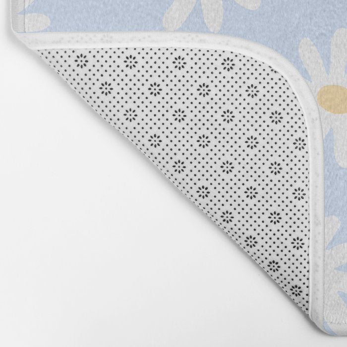 Daisies Baby Blue Bath Mat Gallery Image 2