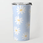 Daisies Baby Blue Travel Mug Gallery Image 2