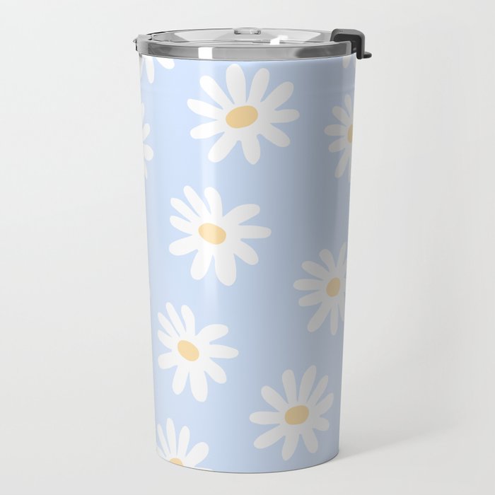 Daisies Baby Blue Travel Mug Gallery Image 2