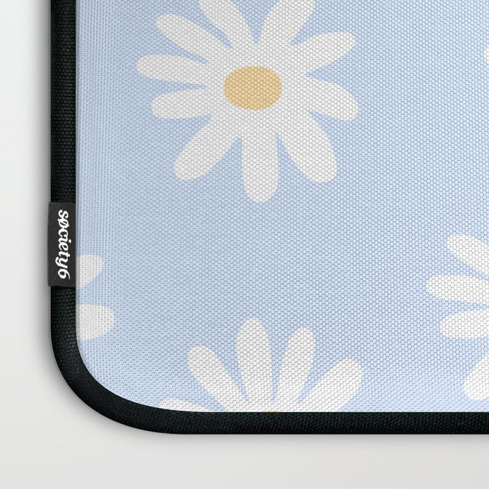 Daisies Baby Blue Laptop Sleeve Gallery Image 3