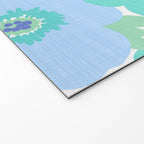 Bright Summer Floral Mid-Century Style Flower Pattern Welcome Mat Gallery Image 2