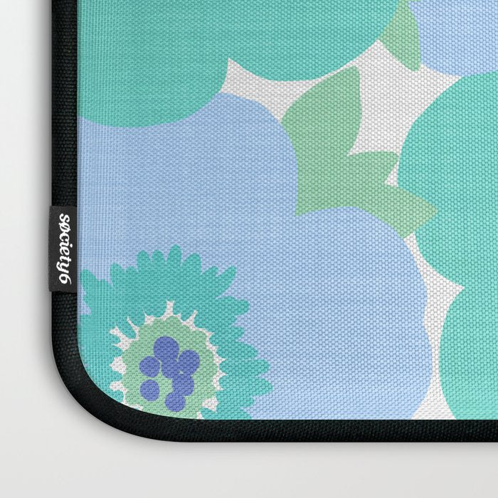 Bright Summer Floral Mid-Century Style Flower Pattern Laptop Sleeve Gallery Image 3