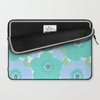 Bright Summer Floral Mid-Century Style Flower Pattern Laptop Sleeve Gallery Image 2