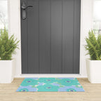 Bright Summer Floral Mid-Century Style Flower Pattern Welcome Mat Gallery Image 3