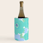Bright Summer Floral Mid-Century Style Flower Pattern Wine Chiller Gallery Image 2