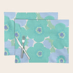Bright Summer Floral Mid-Century Style Flower Pattern Placemat Gallery Image 1