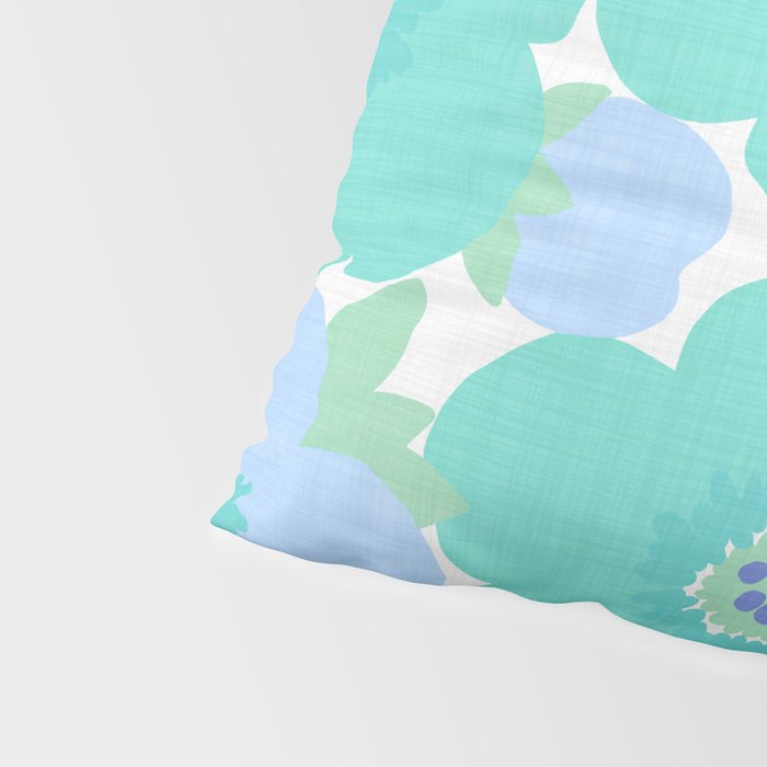 Bright Summer Floral Mid-Century Style Flower Pattern Pillow Sham Gallery Image 4