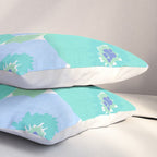 Bright Summer Floral Mid-Century Style Flower Pattern Pillow Sham Gallery Image 3