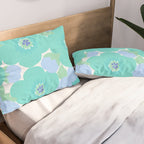 Bright Summer Floral Mid-Century Style Flower Pattern Pillow Sham Gallery Image 2