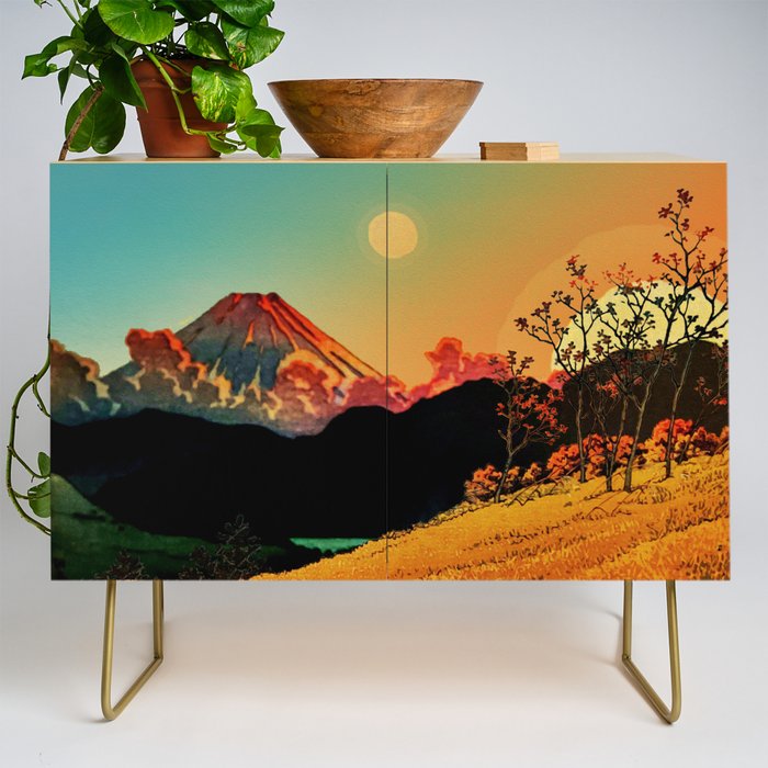 New Year's Morning in Shades of Orange - Nature Landscape Credenza Gallery Image 1