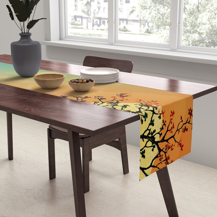 New Year's Morning in Shades of Orange - Nature Landscape Table Runner Gallery Image 2