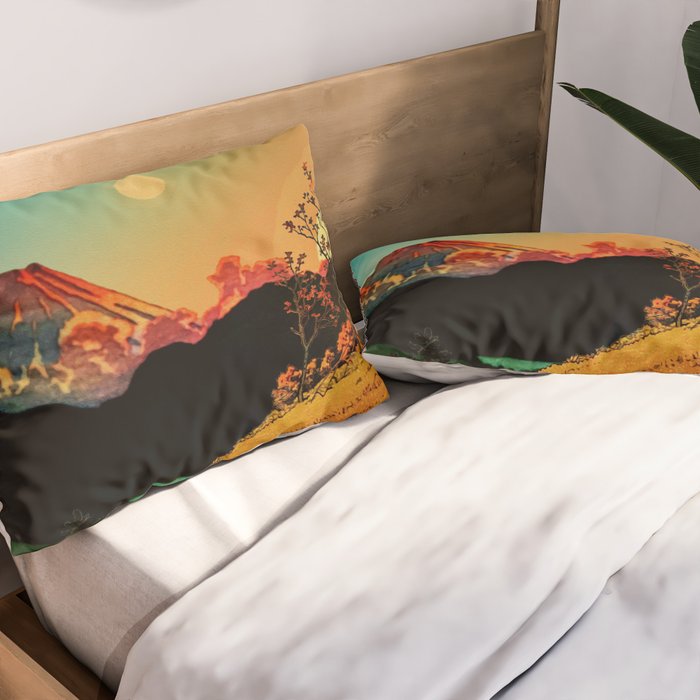 New Year's Morning in Shades of Orange - Nature Landscape Pillow Sham Gallery Image 2