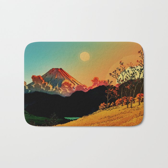 New Year's Morning in Shades of Orange - Nature Landscape Bath Mat Gallery Image 1