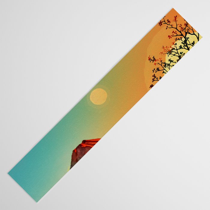 New Year's Morning in Shades of Orange - Nature Landscape Table Runner Gallery Image 3