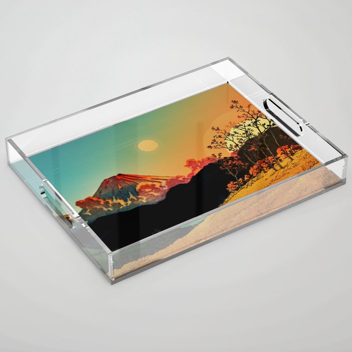 New Year's Morning in Shades of Orange - Nature Landscape Acrylic Tray Gallery Image 1