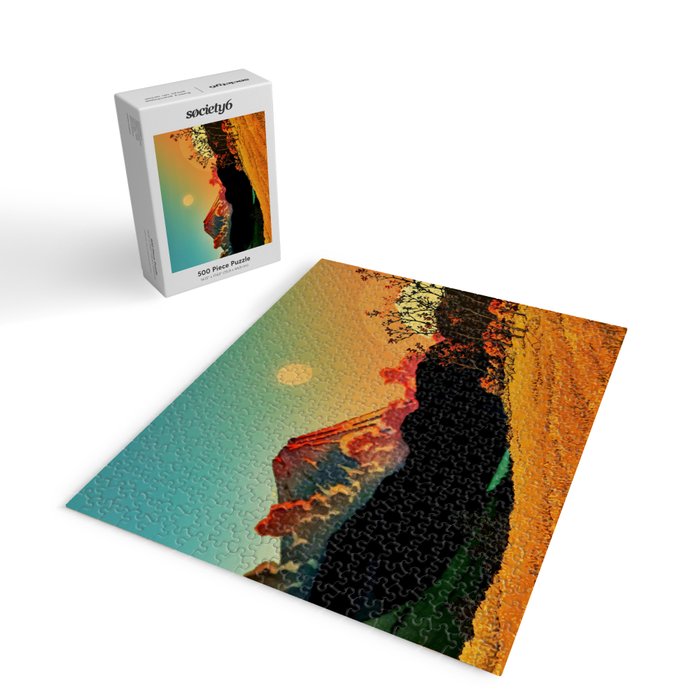 New Year's Morning in Shades of Orange - Nature Landscape Jigsaw Puzzle Gallery Image 2