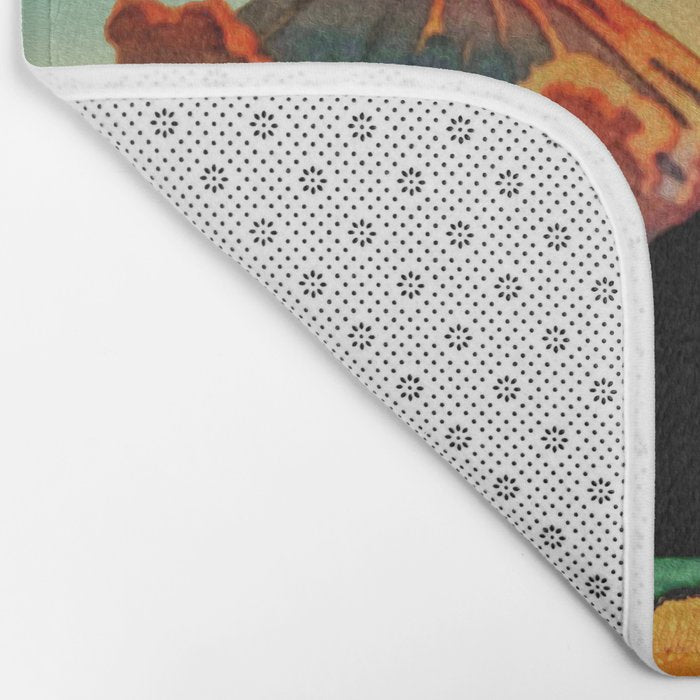 New Year's Morning in Shades of Orange - Nature Landscape Bath Mat Gallery Image 2
