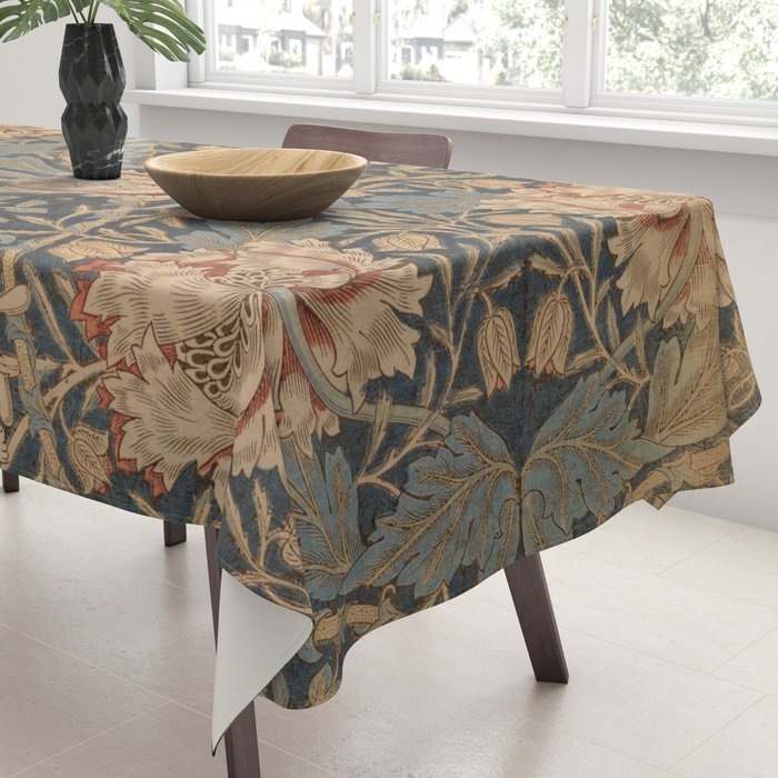 Honeysuckle by William Morris 1876 Antique Vintage Victorian Jugendstil Art Nouveau Retro Pattern Tablecloth Gallery Image 3