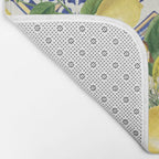 Sicilian Citrus, Mediterranean tiles, vintage lemons and orange fruit pattern Bath Mat Gallery Image 2