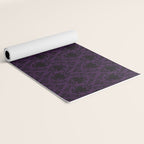 Aubergine and Black Damask Yoga Mat Gallery Image 2