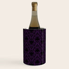 Aubergine and Black Damask Wine Chiller Gallery Image 1
