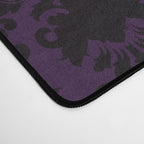 Aubergine and Black Damask Desk Mat Gallery Image 4