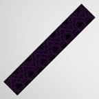 Aubergine and Black Damask Table Runner Gallery Image 3