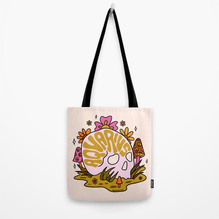 Aquarius Skull Tote Bag Gallery Image 2