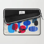 Mid Century Modern Abstract Colorful Art Patterns Ocean Blue Turquoise Grey Laptop Sleeve Gallery Image 2