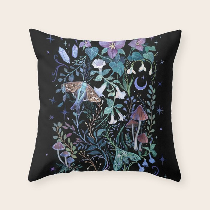 Night Garden Throw Pillow Gallery Image 6