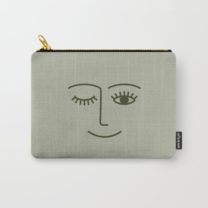 Wink (Green) Carry All Pouch Gallery Image 1