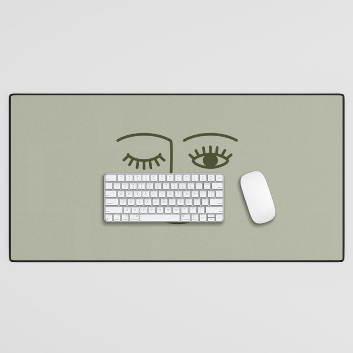 Wink (Green) Desk Mat Gallery Image 1