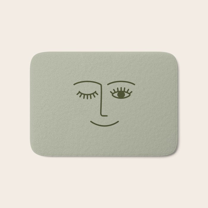Wink (Green) Bath Mat Gallery Image 1