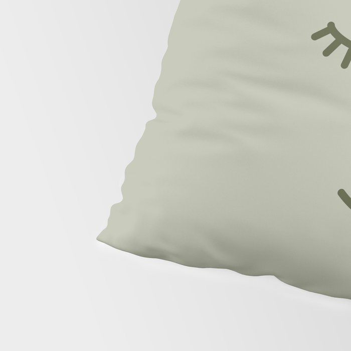 Wink (Green) Pillow Sham Gallery Image 4