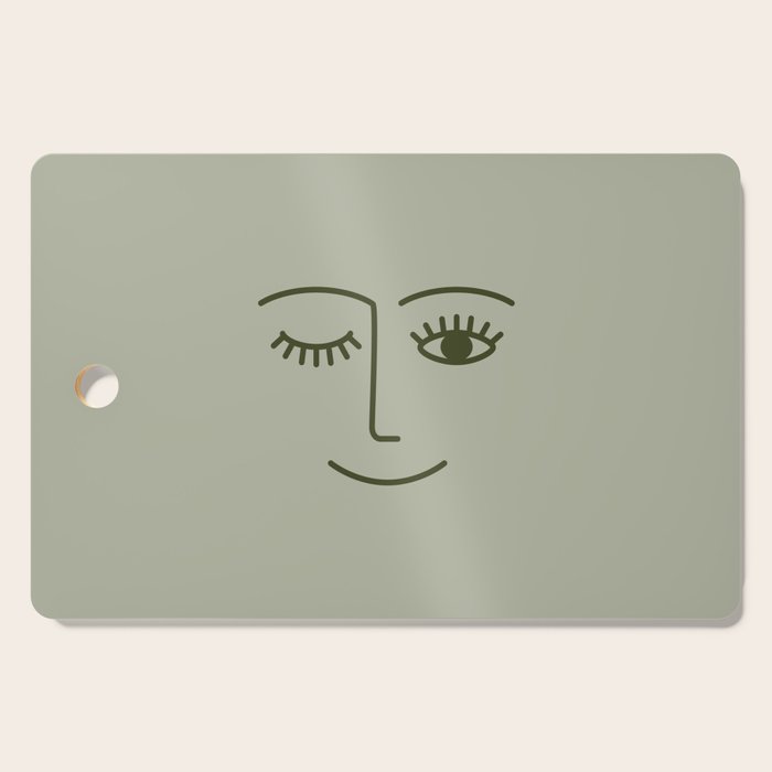 Wink (Green) Cutting Board Gallery Image 1
