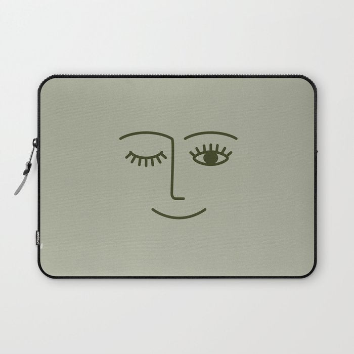 Wink (Green) Laptop Sleeve Gallery Image 1