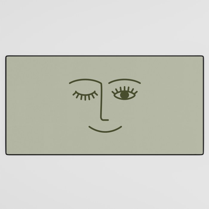 Wink (Green) Desk Mat Gallery Image 3