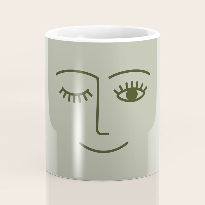 Wink (Green) Coffee Mug Gallery Image 4