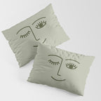 Wink (Green) Pillow Sham Gallery Image 3