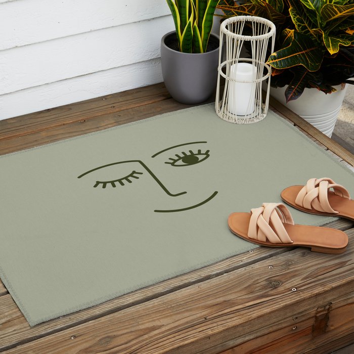 Wink (Green) Outdoor Rug Gallery Image 2