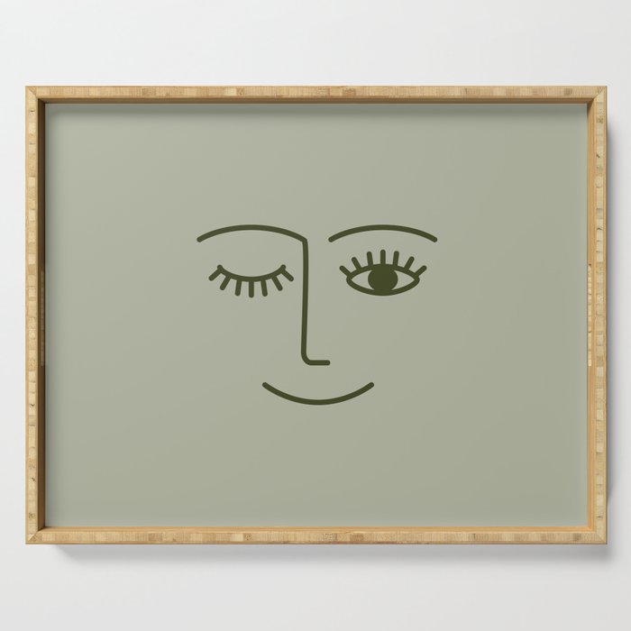 Wink (Green) Serving Tray Gallery Image 1