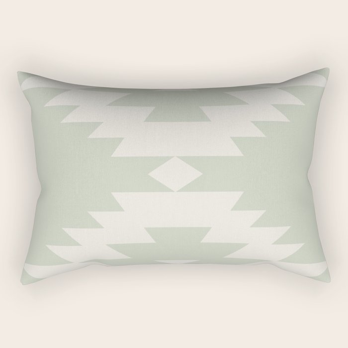 Southwestern Minimalism - Neutral Sage Green Rectangular Pillow Gallery Image 2