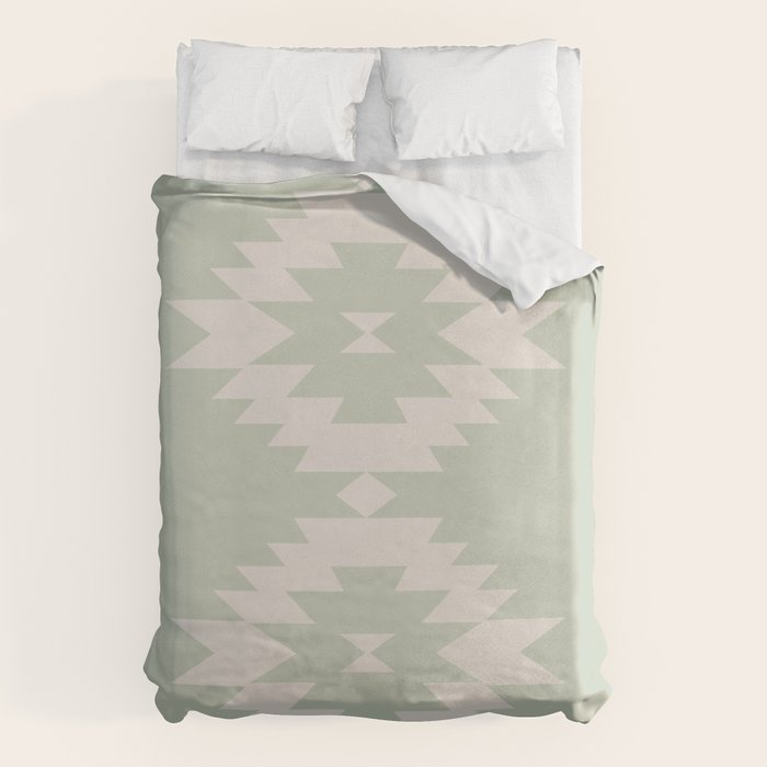 Southwestern Minimalism - Neutral Sage Green Duvet Cover Gallery Image 1