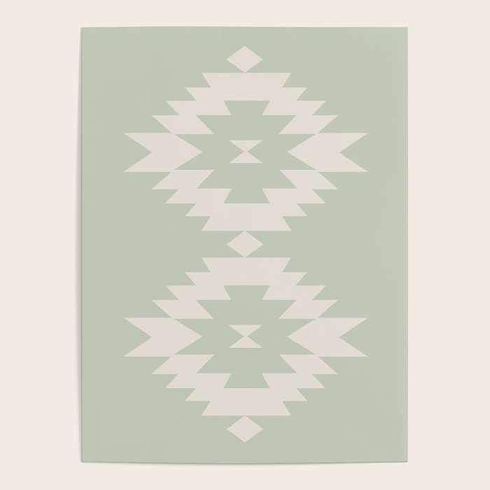 Southwestern Minimalism - Neutral Sage Green Poster Gallery Image 1
