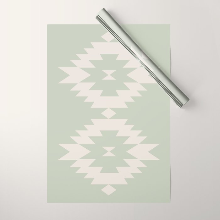 Southwestern Minimalism - Neutral Sage Green Wrapping Paper Gallery Image 1
