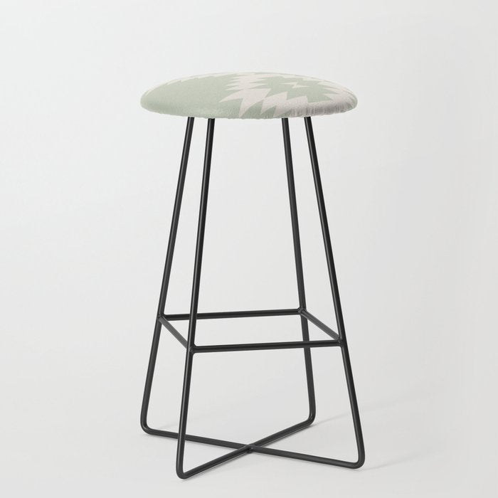 Southwestern Minimalism - Neutral Sage Green Stool Gallery Image 1