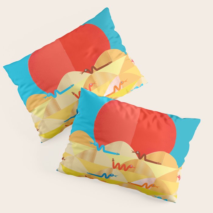 Colorful Snakes On A Desert Pillow Sham Gallery Image 3