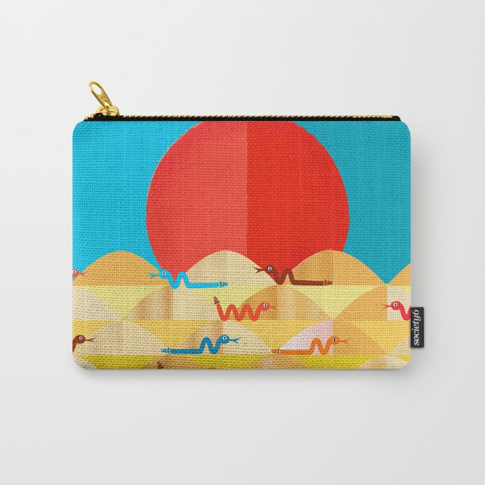 Colorful Snakes On A Desert Carry All Pouch Gallery Image 1